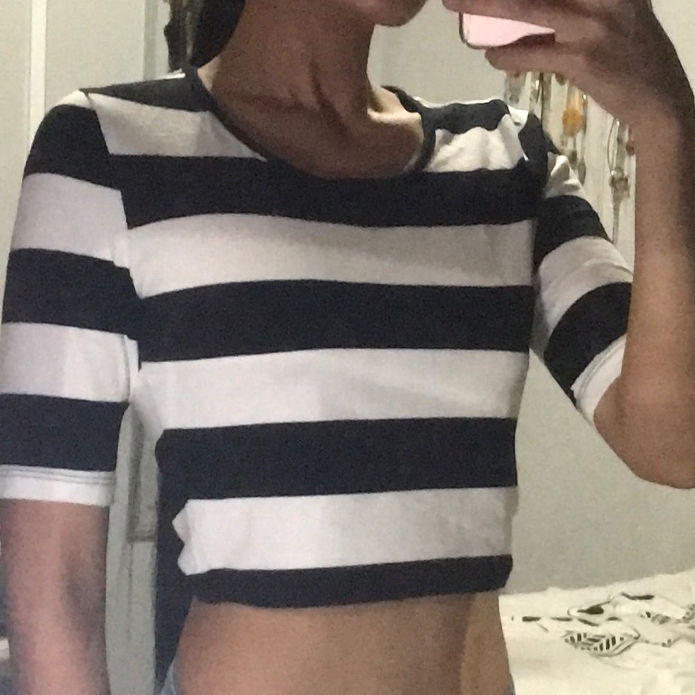 Striped crop top